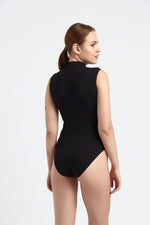 Charger le modèle 3D dans le visionneur de galerie, BODY FEMME NOIR MANCHES LONGUES SOLENE BIS