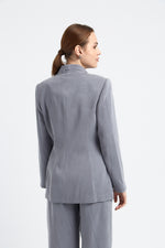 Charger le modèle 3D dans le visionneur de galerie, VESTE FEMME DOLCE GRIS CLAIR