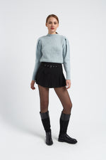 Charger le modèle 3D dans le visionneur de galerie, JUPE SHORT MODE PAULINE NOIR