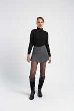 Charger le modèle 3D dans le visionneur de galerie, JUPE SHORT MODE PAULINE ANTHRACITE