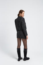 Charger le modèle 3D dans le visionneur de galerie, VESTE COURTE TWEED MOUCHETE FEMME MILLA