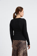 Charger le modèle 3D dans le visionneur de galerie, PULL FIN FEMME VALENTINE REGLISSE