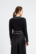 Charger le modèle 3D dans le visionneur de galerie, GILET FEMME MODE LILY NOIR/ECRU