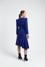 Charger le modèle 3D dans le visionneur de galerie, ROBE BARBARA BLEU MAJORELLE