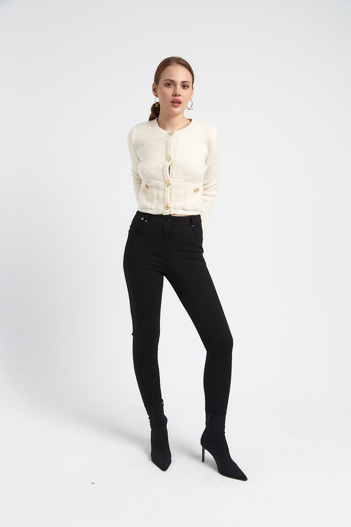PANTALON SLIM MODE LAURA NOIR