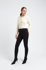 Charger le modèle 3D dans le visionneur de galerie, PANTALON SLIM MODE LAURA NOIR