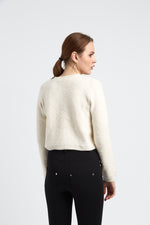 Charger le modèle 3D dans le visionneur de galerie, GILET FEMME BOUCLETTE MAYA CREME