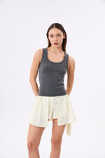 Charger le modèle 3D dans le visionneur de galerie, DEBARDEUR STRASS FEMME LÉGENDE GRIS ANTHRACITE