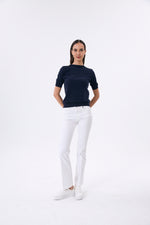 Charger le modèle 3D dans le visionneur de galerie, PANTALON FEMME 5 POCHES EVASION BLANC