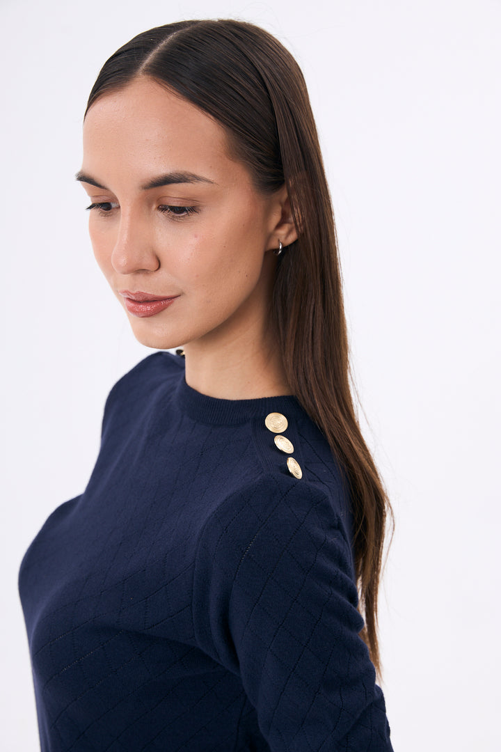 PULL FEMME MANCHE COURTE LOSA MARINE