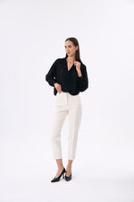 Charger le modèle 3D dans le visionneur de galerie, PANTALON DAILY FEMME KAROL ECRU