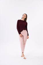 Charger le modèle 3D dans le visionneur de galerie, PANTALON DAILY FEMME KAROL ROSE PÂLE