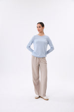 Charger le modèle 3D dans le visionneur de galerie, PULL LEGER FEMME MIRAGE BABY BLUE