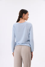 Charger le modèle 3D dans le visionneur de galerie, PULL LEGER FEMME MIRAGE BABY BLUE