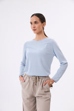 Charger le modèle 3D dans le visionneur de galerie, PULL LEGER FEMME MIRAGE BABY BLUE