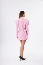 Charger le modèle 3D dans le visionneur de galerie, ENSEMBLE VESTE ET MINI JUPE FEMME MAJESTIC ROSE