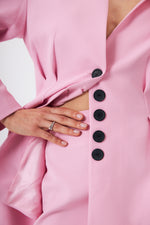 Charger le modèle 3D dans le visionneur de galerie, ENSEMBLE VESTE ET MINI JUPE FEMME MAJESTIC ROSE