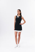 Charger le modèle 3D dans le visionneur de galerie, ROBE FEMME BI-COLORE MELODIE NOIR ET BLANC