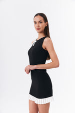 Charger le modèle 3D dans le visionneur de galerie, ROBE FEMME BI-COLORE MELODIE NOIR ET BLANC