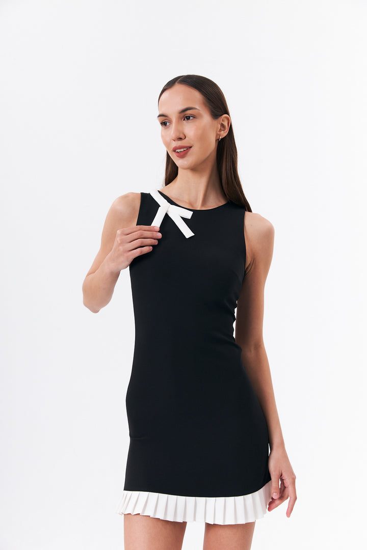 ROBE FEMME BI-COLORE MELODIE NOIR ET BLANC