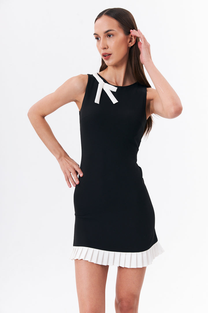 ROBE FEMME BI-COLORE MELODIE NOIR ET BLANC