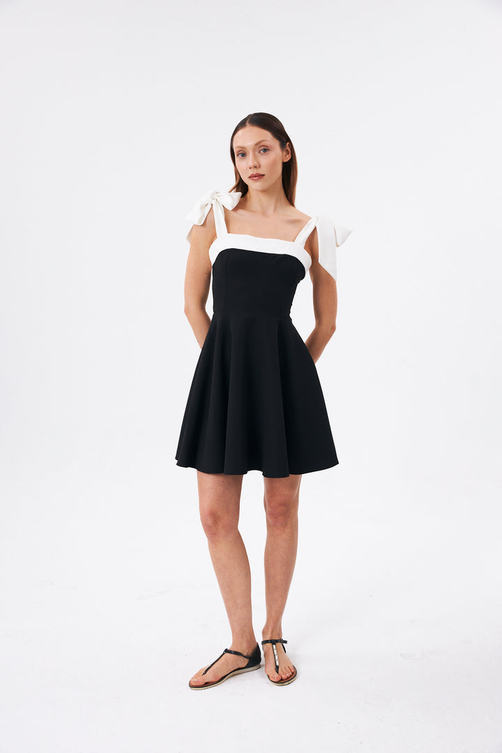 ROBE FEMME BI-COLORE STARLETTE NOIR ET BLANC