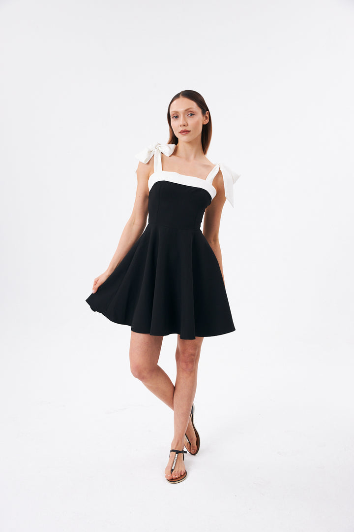 ROBE FEMME BI-COLORE STARLETTE NOIR ET BLANC