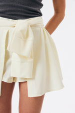 Charger le modèle 3D dans le visionneur de galerie, JUPE SHORT TROMPE L'OEIL SAUVAGE VANILLE