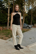 Charger le modèle 3D dans le visionneur de galerie, TOP AVEC BOUCLE METAL SOLIRA NOIR