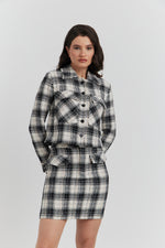 Charger le modèle 3D dans le visionneur de galerie, ENSEMBLE NOVIRA CARREAUX NOIR/BLANC