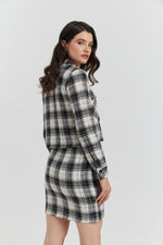 Charger le modèle 3D dans le visionneur de galerie, ENSEMBLE NOVIRA CARREAUX NOIR/BLANC