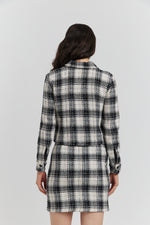 Charger le modèle 3D dans le visionneur de galerie, ENSEMBLE NOVIRA CARREAUX NOIR/BLANC