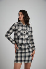 Charger le modèle 3D dans le visionneur de galerie, ENSEMBLE NOVIRA CARREAUX NOIR/BLANC