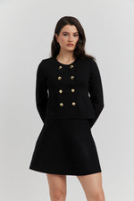 Charger le modèle 3D dans le visionneur de galerie, ENSEMBLE ORLISSA VESTE/GILET ET JUPE REGLISSE