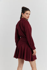 Charger le modèle 3D dans le visionneur de galerie, ROBE ANORAEL LAVALLIERE BORDEAUX