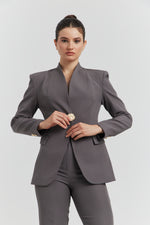 Charger le modèle 3D dans le visionneur de galerie, TAILLEUR VESTE ET PANTALON CALYNE ANTHRACITE