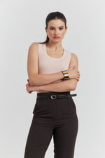 Charger le modèle 3D dans le visionneur de galerie, PANTALON AVEC CEINTURE FIOREA MARRON