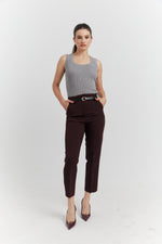 Charger le modèle 3D dans le visionneur de galerie, DEBARDEUR TRICOTE MAILLE SOYEUSE VELORA ANTHRACITE