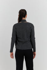 Charger le modèle 3D dans le visionneur de galerie, PULL TROMPE L'OEIL 2 EN 1 GILET ET DEBARDEUR FIOREN ANTHRACITE