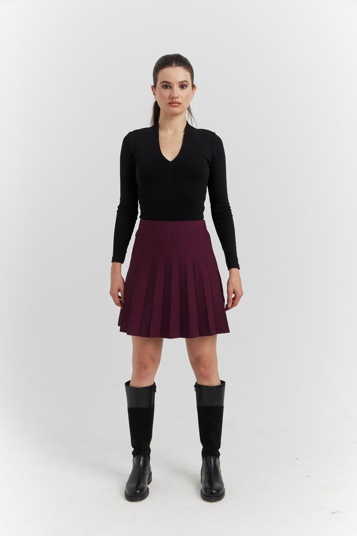 TOP COL CYGNE MANCHES LONGUES LYRINE NOIR