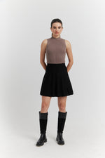 Charger le modèle 3D dans le visionneur de galerie, JUPE MAILLE PLISSEE ZYA NOIR