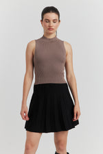 Charger le modèle 3D dans le visionneur de galerie, JUPE MAILLE PLISSEE ZYA NOIR