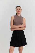 Charger le modèle 3D dans le visionneur de galerie, PULL TRES SOYEUX SANS MANCHES ISSELIA TAUPE