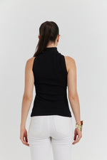 Charger le modèle 3D dans le visionneur de galerie, TOP AVEC BOUCLE METAL SOLIRA NOIR