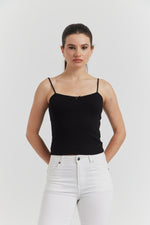 Charger le modèle 3D dans le visionneur de galerie, DEBARDEUR BRETELLE REGLABLE ISERYN NOIR