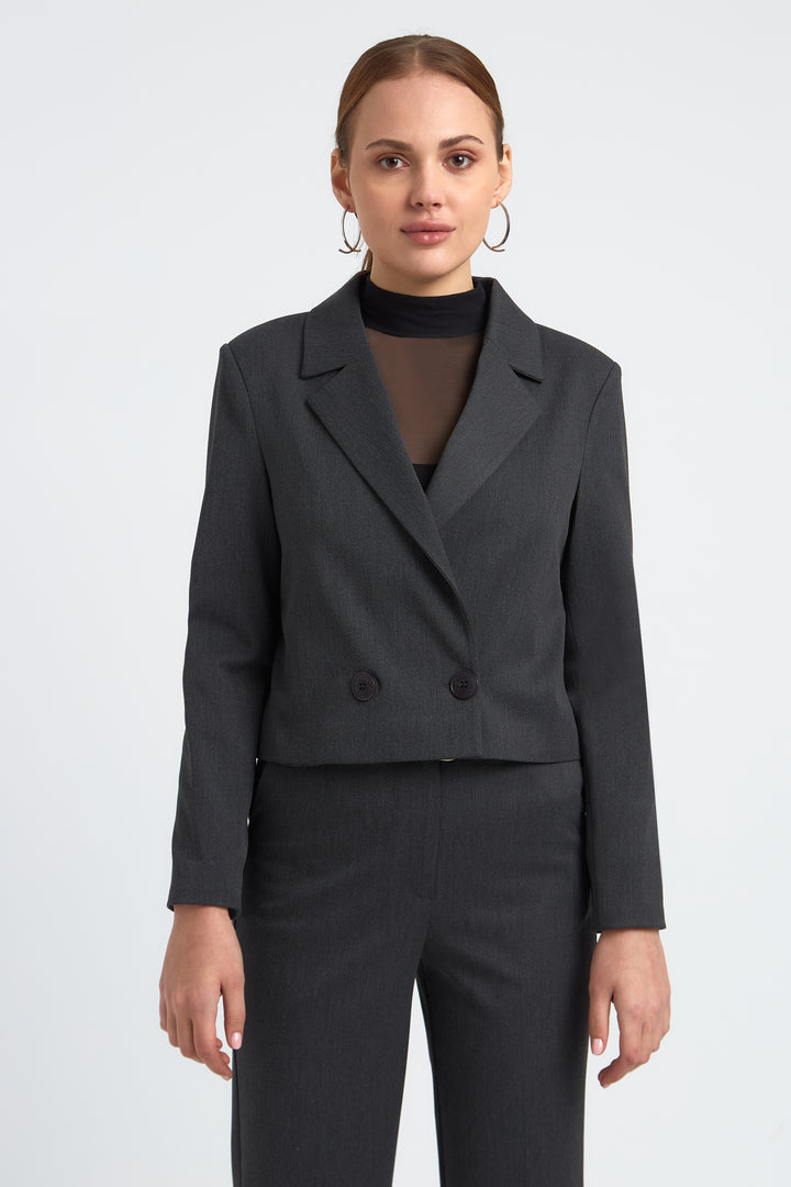 VESTE COURTE FEMME CAPUCINE GRIS