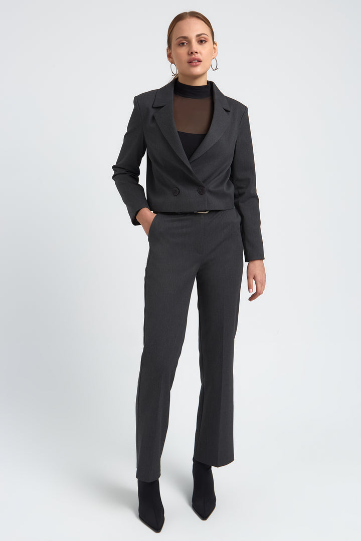 VESTE COURTE FEMME CAPUCINE GRIS