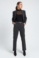 Charger le modèle 3D dans le visionneur de galerie, PANTALON DROIT FEMME CAPUCINE ANTHRACITE