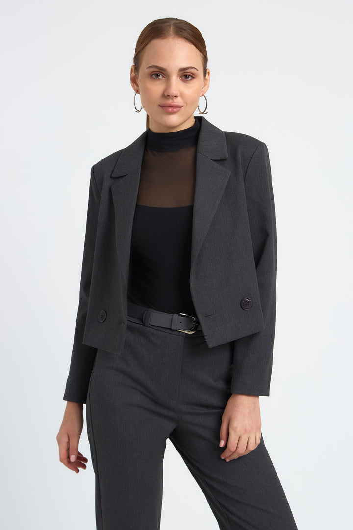 VESTE COURTE FEMME CAPUCINE GRIS