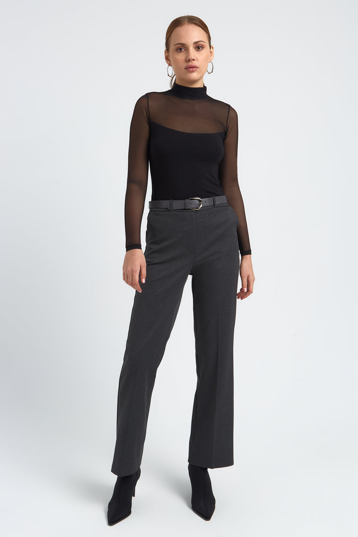 PANTALON DROIT FEMME CAPUCINE ANTHRACITE
